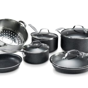 Granitestone Original 10 Piece Nonstick Cookware Set, Scratch-Resistant, Granite-Coated, Dishwasher and Oven-Safe Kitchenware, PFOA-Free Pots and Pans As Seen On TV