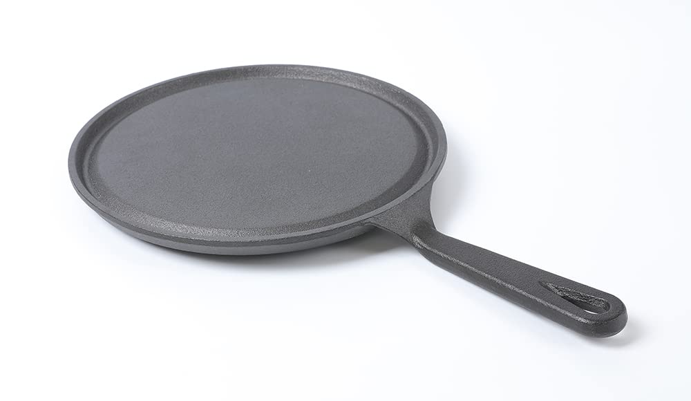 HAWOK 9.5 Inch Cast Iron Griddle. Pre-seasoned Comal Round Pan Perfect for Pancakes, Pizzas, and Quesadillas.…