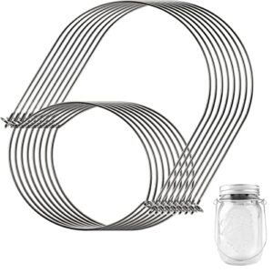 DOITOOL 8PCS Mason Jar Wire Hangers, Stainless Steel Wire Handles for Wide Mouth Mason Jar Canning Jars, Hanging Jars, Jar Hanging Hook (86mm)
