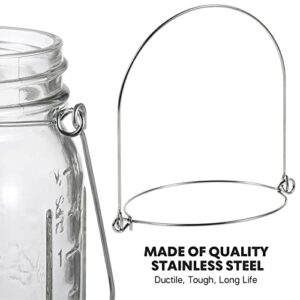 DOITOOL 8PCS Mason Jar Wire Hangers, Stainless Steel Wire Handles for Wide Mouth Mason Jar Canning Jars, Hanging Jars, Jar Hanging Hook (86mm)