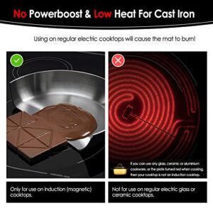 Large Induction Cooktop Protector Mat, (Magnetic) Electric Stove Burner Covers Anti-strike&Anti-scratch as Glass Top Stove Cover,Silicone Induction Cooktop Mat for Electric Stove Top By KitchenRaku