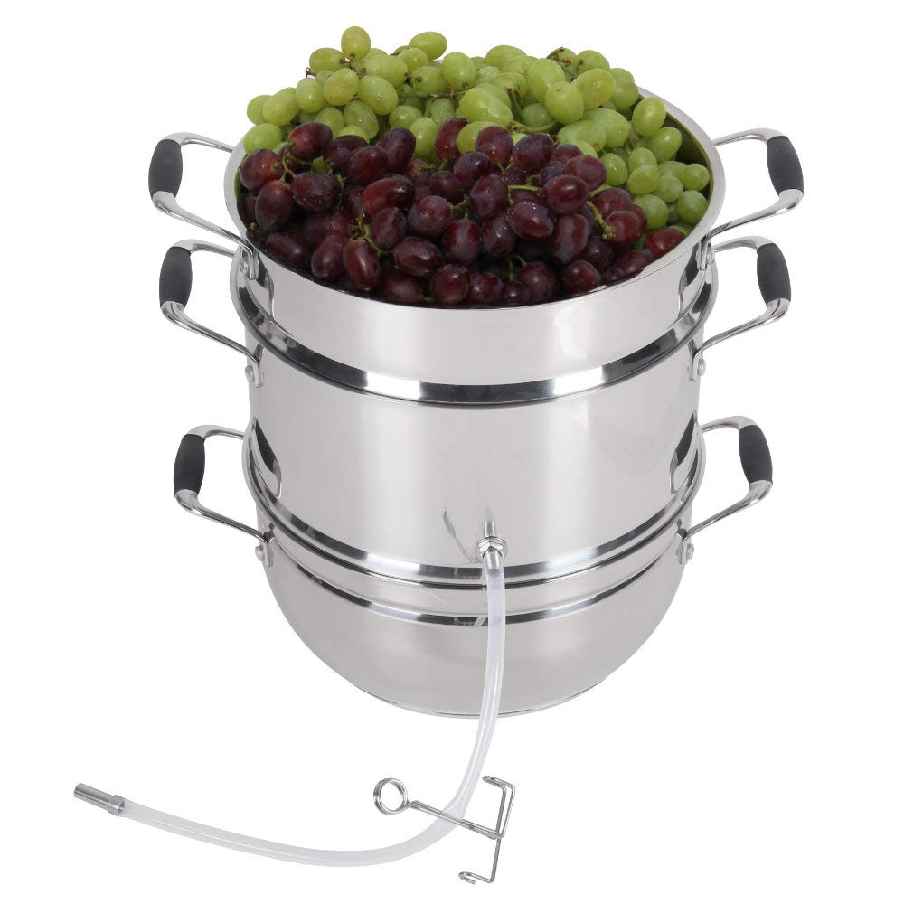 VINEYARD Deluxe Stainless Steel Steam Juicer with Tempered Glass Lid VKP1150