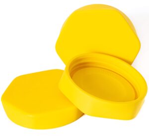 houserry deluxe easy-grip easy-open 100% silicone mason jar lid - 3 pcs (wide mouth, yellow)