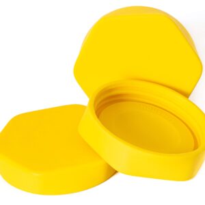 HOUSERRY DELUXE Easy-Grip Easy-Open 100% Silicone Mason Jar Lid - 3 pcs (WIDE MOUTH, YELLOW)