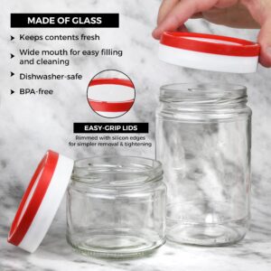 Tribello Wide Mouth Mason Jars 22 Oz, 6-Pack