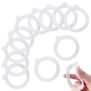 12 pieces replacement silicone gasket seals for jars, leakproof airtight silicone gasket sealing rings, 3.75 x 3.75 inches, for glass clip top jars 0.35/0.5/1/ 1.5/2 liter canning jar (translucent)