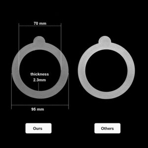 12 Pieces Replacement Silicone Gasket Seals for Jars, Leakproof Airtight Silicone Gasket Sealing Rings, 3.75 x 3.75 Inches, for Glass Clip Top Jars 0.35/0.5/1/ 1.5/2 Liter Canning Jar (Translucent)