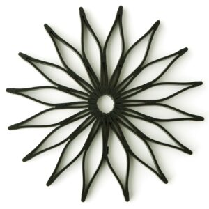 Spice Ratchet Blossom Multi-Use Silicone Trivet, Black