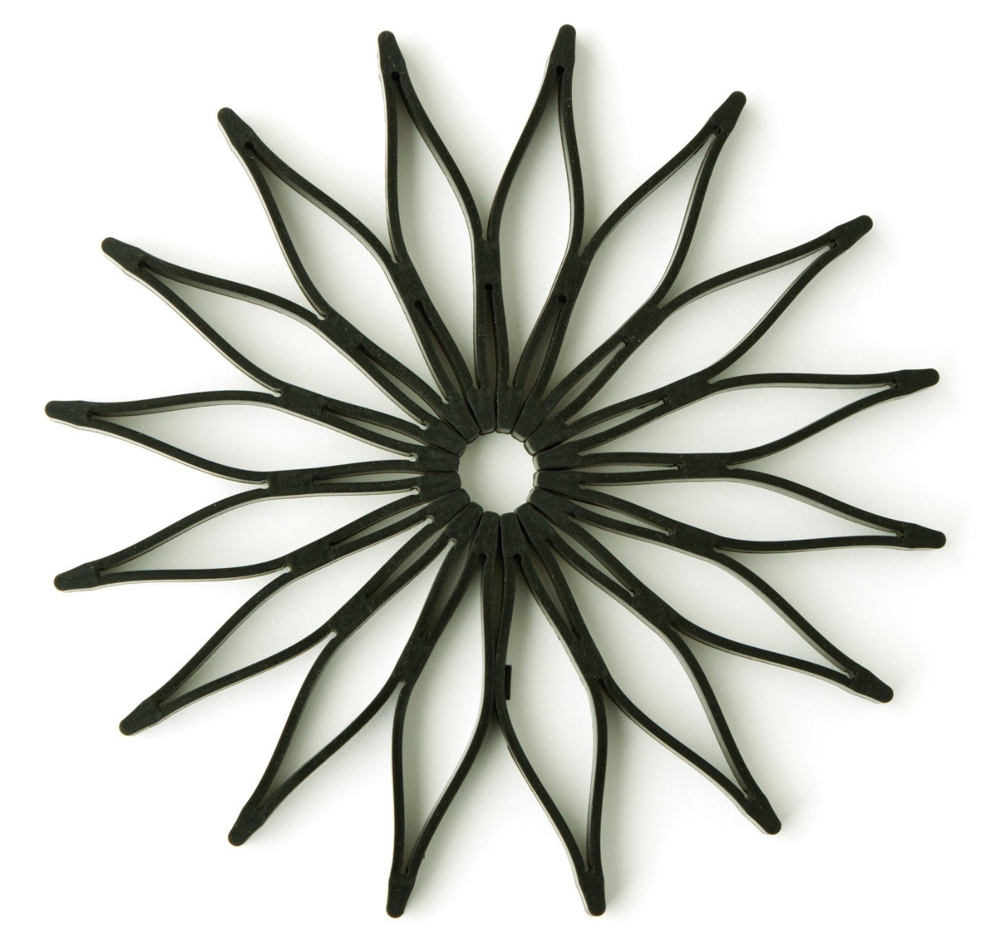 Spice Ratchet Blossom Multi-Use Silicone Trivet, Black