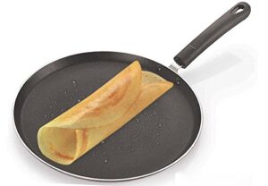 shourya trading non stick dosa pan or roti tawa,big dosa pan size-285 mm,thickness 2.6mm,non stick dosa tawa,round griddle,cookware pan- color -black