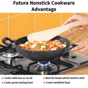 Futura Q55/NK25S Fry Pan, Kadhai, 2.5 Liter, Gray