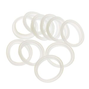 iiniim 10pcs replacement platinum silicone gaskets sealing rings fits universal kinds mouth for 4.5/5.2cm cup, bottle, cup,jar white 1.8 inches