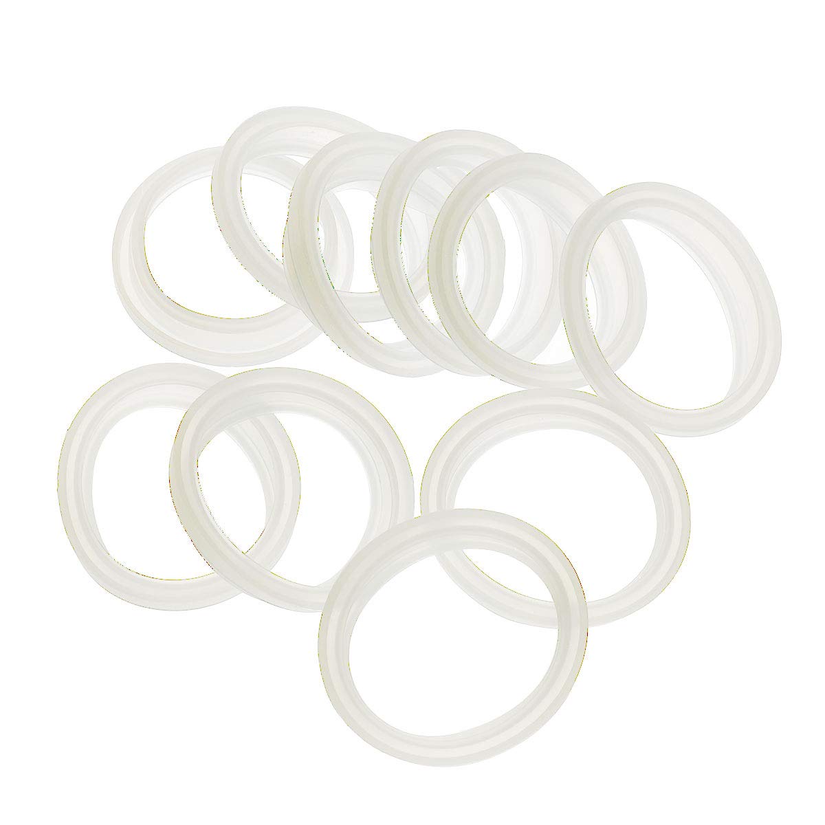 iiniim 10Pcs Replacement Platinum Silicone Gaskets Sealing Rings fits Universal Kinds Mouth for 4.5/5.2cm Cup, Bottle, Cup,Jar White 1.8 inches