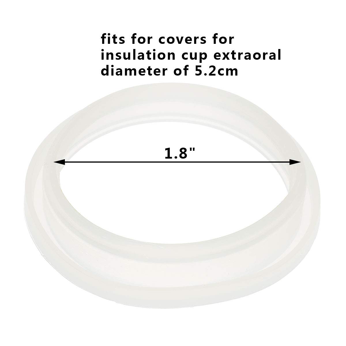 iiniim 10Pcs Replacement Platinum Silicone Gaskets Sealing Rings fits Universal Kinds Mouth for 4.5/5.2cm Cup, Bottle, Cup,Jar White 1.8 inches