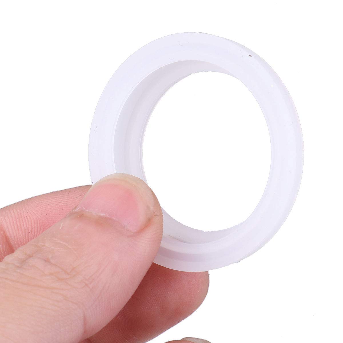 iiniim 10Pcs Replacement Platinum Silicone Gaskets Sealing Rings fits Universal Kinds Mouth for 4.5/5.2cm Cup, Bottle, Cup,Jar White 1.8 inches