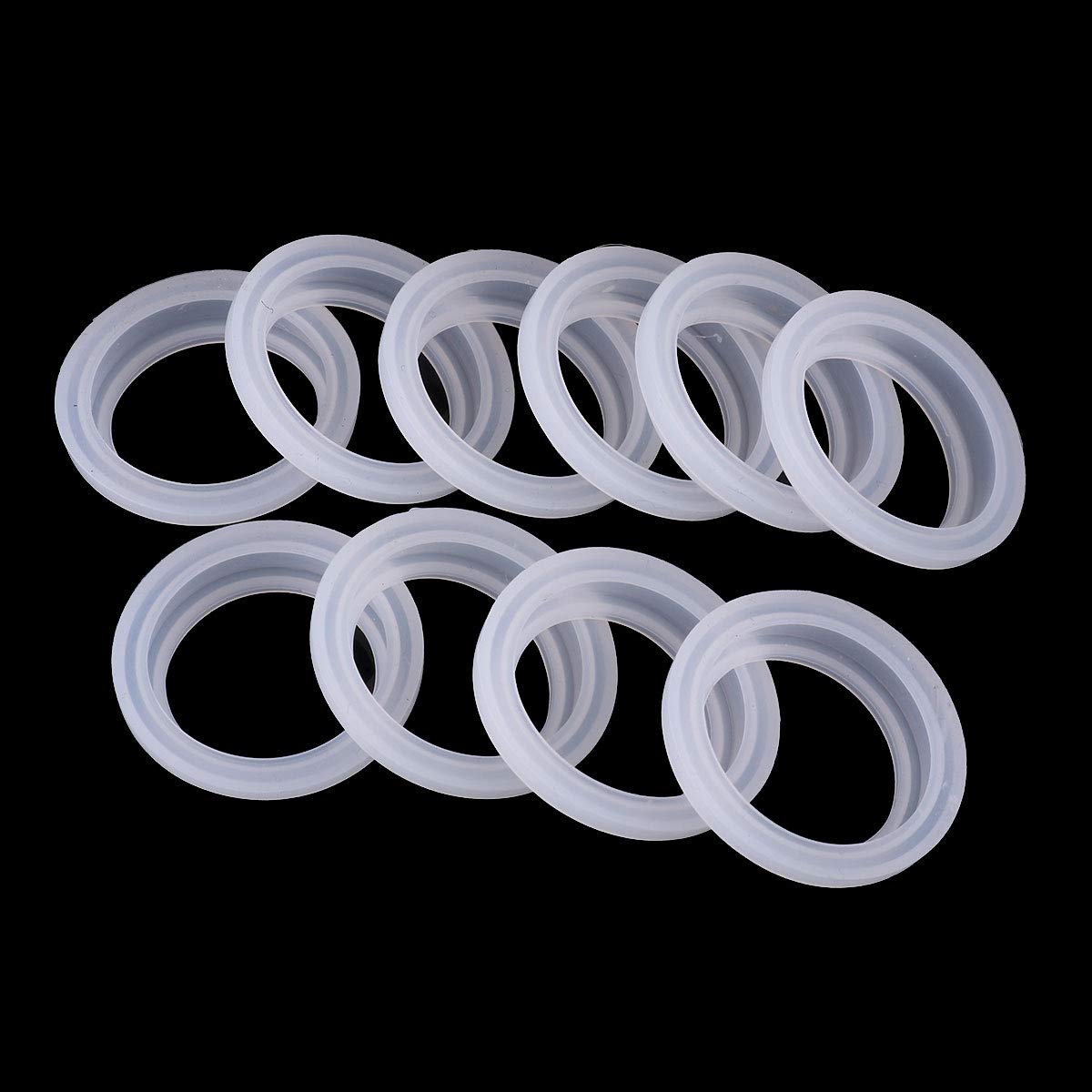 iiniim 10Pcs Replacement Platinum Silicone Gaskets Sealing Rings fits Universal Kinds Mouth for 4.5/5.2cm Cup, Bottle, Cup,Jar White 1.8 inches