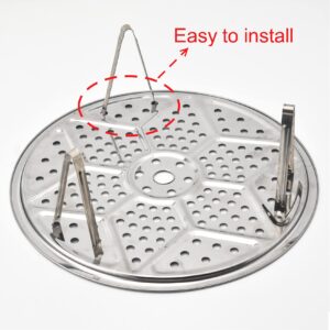 11” Pressure Cooker Canner Rack, Round Food Grade Stainless Steel Steamer Rack, Steaming Tray Stand, Cooking Toast Bread Salad, Compatible with Presto, All-American and More, Easy to clean, 2 Pack