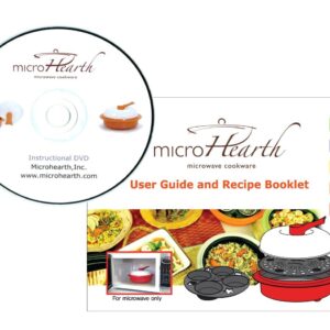 Microhearth 1.5-Quart Nonstick 4-piece Everyday Pan Set for Microwave Cooking, Red