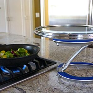 Trivae Unique Patented Pan Lid, Utensil and Pot Holder, Dish/Cake Serving Stand and Trivet in One for The Kitchen Lover