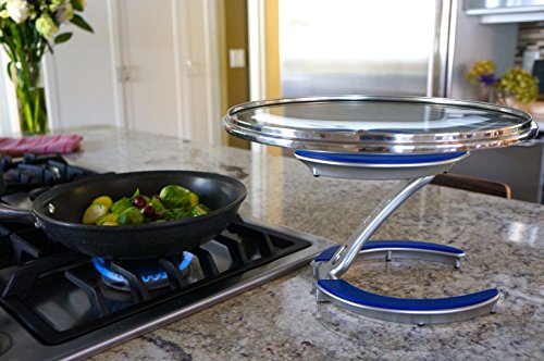 Trivae Unique Patented Pan Lid, Utensil and Pot Holder, Dish/Cake Serving Stand and Trivet in One for The Kitchen Lover