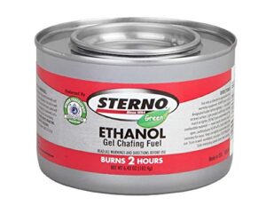 sterno - ethanol gel chafing fuel/burns for 2 hours/entertainment cooking/camping/catering/biodegradable - gra endorsed (pack of 6)