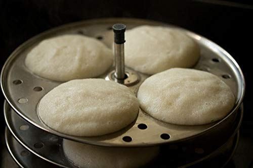 WhopperIndia Stainless Steel Idli Maker Stand with 5 Plates and 20 Cavities 4 Cavities in 1 Plate - Makes 20 Idlis