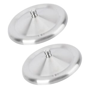 cabilock 2 pcs stainless steel water coffee tea cup lid cover mug seal cap beverage drinking cup lid cover for home kitchen silver 12.3cm