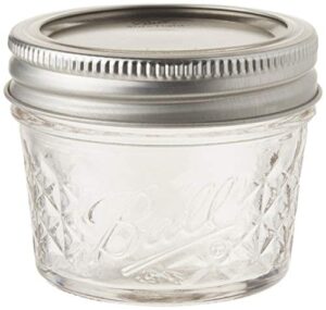 ball tota 4-ounce quilted crystal jelly lids and bands, set of 12-2 pack (total 24 jars), 24-pack, clear
