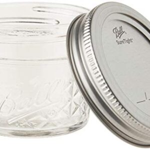 Ball Tota 4-Ounce Quilted Crystal Jelly Lids and Bands, Set of 12-2 Pack (Total 24 Jars), 24-pack, Clear