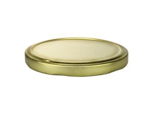 nakpunar 24 pcs 110tw gold lids, bpa free plastisol lined - 110mm lug lids for glass jars, canning, preserving