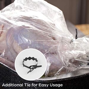 WRAPOK Oven Cooking Bags Large Size Turkey Roasting Baking Bag For Meats Ham Ribs Poultry Seafood, 21.6 x 23.6 Inch - 10 Bags Total(Pack of 1)
