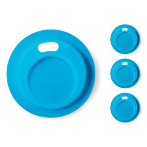 jarware blue 82671 regular mouth drink lid, set of 4, without straws