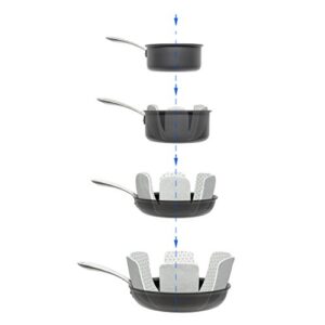 pan and pot protectors - set of 6-16" long - cookware protector set/pots and pans dividers/pans separator anti-slip to avoid scratching or marring when stacking