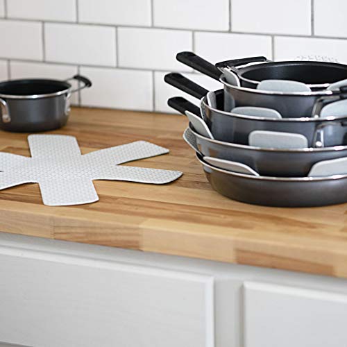 Pan and Pot Protectors - Set of 6-16" long - Cookware Protector Set/Pots and Pans Dividers/Pans Separator Anti-Slip to Avoid Scratching or Marring When Stacking