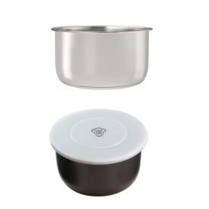 goldlion accessories for ninja foodi 8 qt, stainless steel inner pot, inner pot cover
