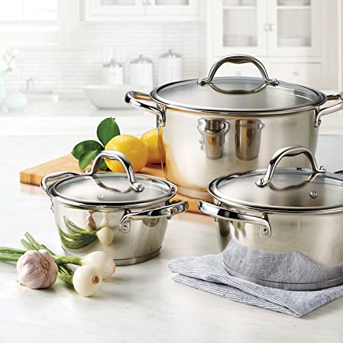 Tramontina 6 Pc Stainless Steel Stackable Cookware Set, 80154/547DS