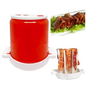 bacon can microwave cooker as seen on tv, bacon cooker for microwave oven，splash proof and mess free design, pour the grease right out, easy to clean, easy to store