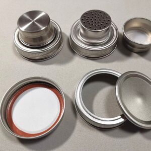 Mason Jars Shaker Lids Regular Mouth Sealing Lids for Mix Spices Canning Jar Lid Set of 4