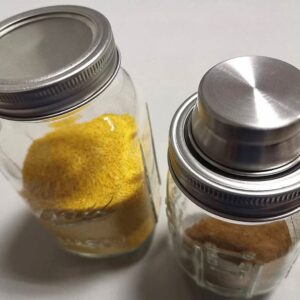 Mason Jars Shaker Lids Regular Mouth Sealing Lids for Mix Spices Canning Jar Lid Set of 4