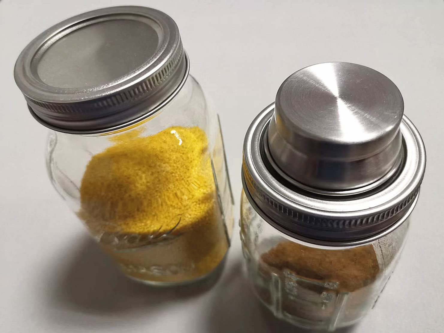 Mason Jars Shaker Lids Regular Mouth Sealing Lids for Mix Spices Canning Jar Lid Set of 4