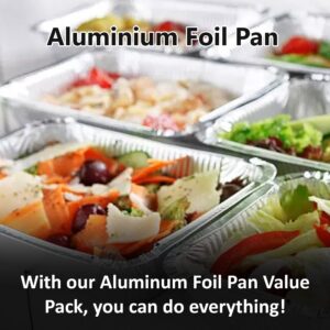 Aluminum Foil Pans (35 Pack), 9x13 Disposable Aluminum Pans Heavy Duty Baking Tin Foil Trays for Baking, Great for Pack 35