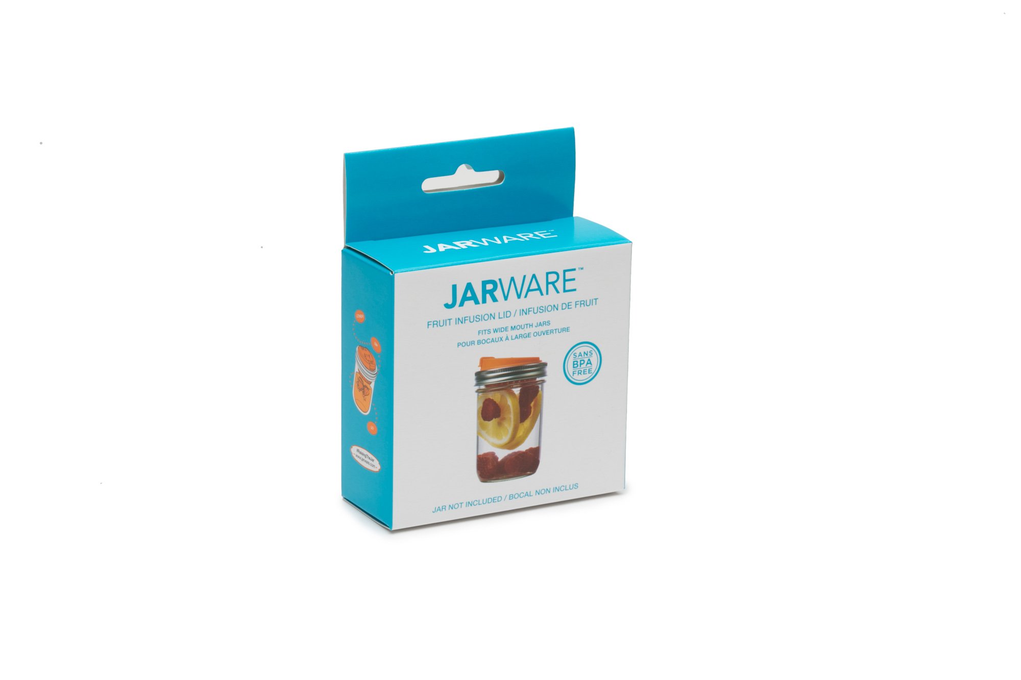 Jarware Fruit Infusion Lid for Wide Mouth Mason Jars, Orange