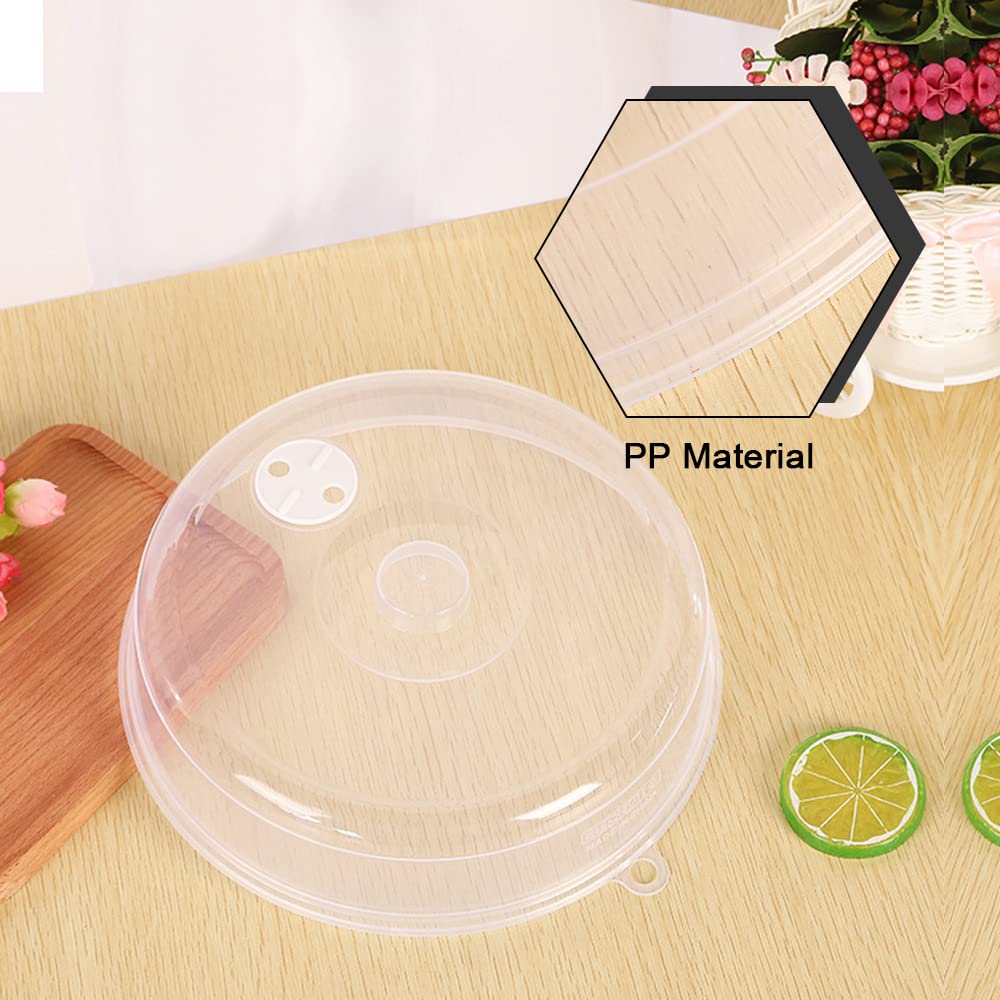 Transparent Dish Lid Plastic Microwave Food Plate Cover Reusable Bowl Lid for Kitchen Dishes Bowls Jars(6.69in*6.69in*1.57in)