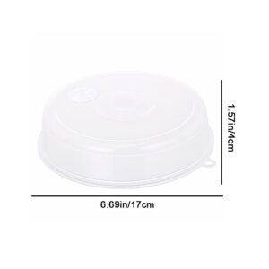 Transparent Dish Lid Plastic Microwave Food Plate Cover Reusable Bowl Lid for Kitchen Dishes Bowls Jars(6.69in*6.69in*1.57in)