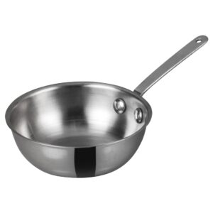 winco mini wok stainless steel, silver