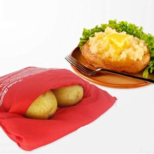 JQYXSS Microwave Potato Bag, 1 Pieces Reusable Express Microwave Potato Cooker Bag,Nice Size and Easily Fits 4 Potatoes