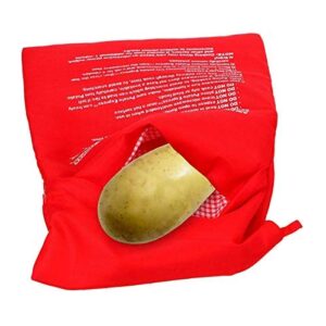 jqyxss microwave potato bag, 1 pieces reusable express microwave potato cooker bag,nice size and easily fits 4 potatoes