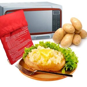 JQYXSS Microwave Potato Bag, 1 Pieces Reusable Express Microwave Potato Cooker Bag,Nice Size and Easily Fits 4 Potatoes