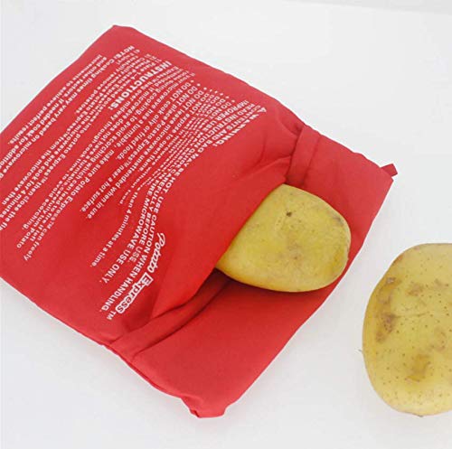 JQYXSS Microwave Potato Bag, 1 Pieces Reusable Express Microwave Potato Cooker Bag,Nice Size and Easily Fits 4 Potatoes