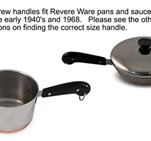 Large 2-screw replacement handle for vintage Revere Ware pans